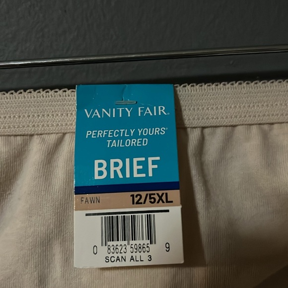 New with tags five pairs vanity, fair perfectly yours brief panties size 5 XL - Picture 3 of 5